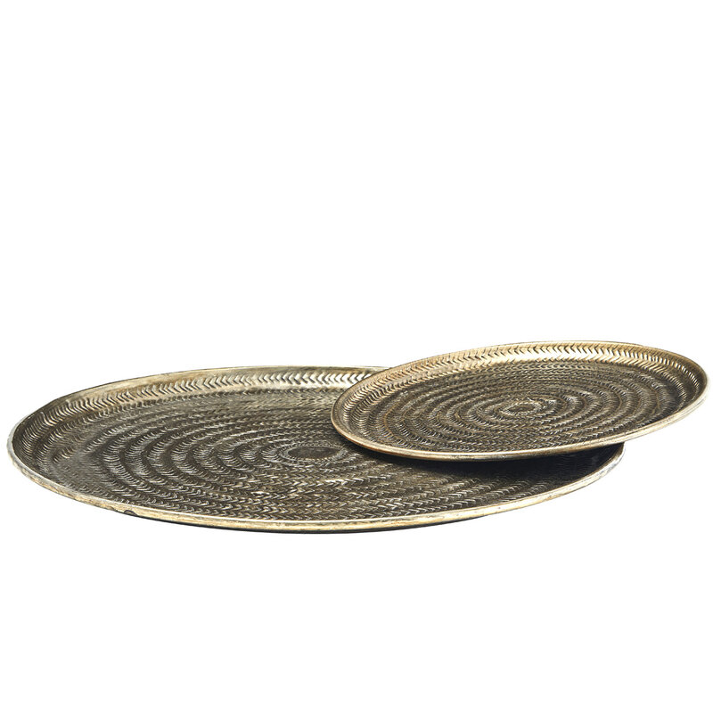 Madam Stoltz-collectie Hammered aluminium trays