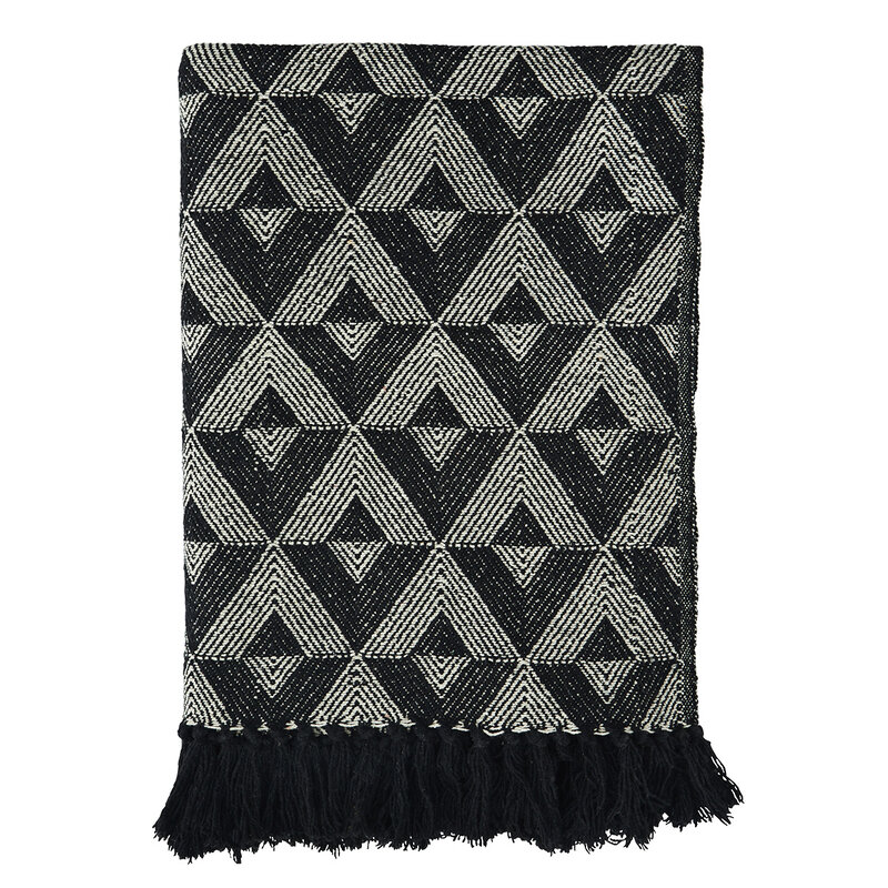 Madam Stoltz-collectie Recycled cotton throw