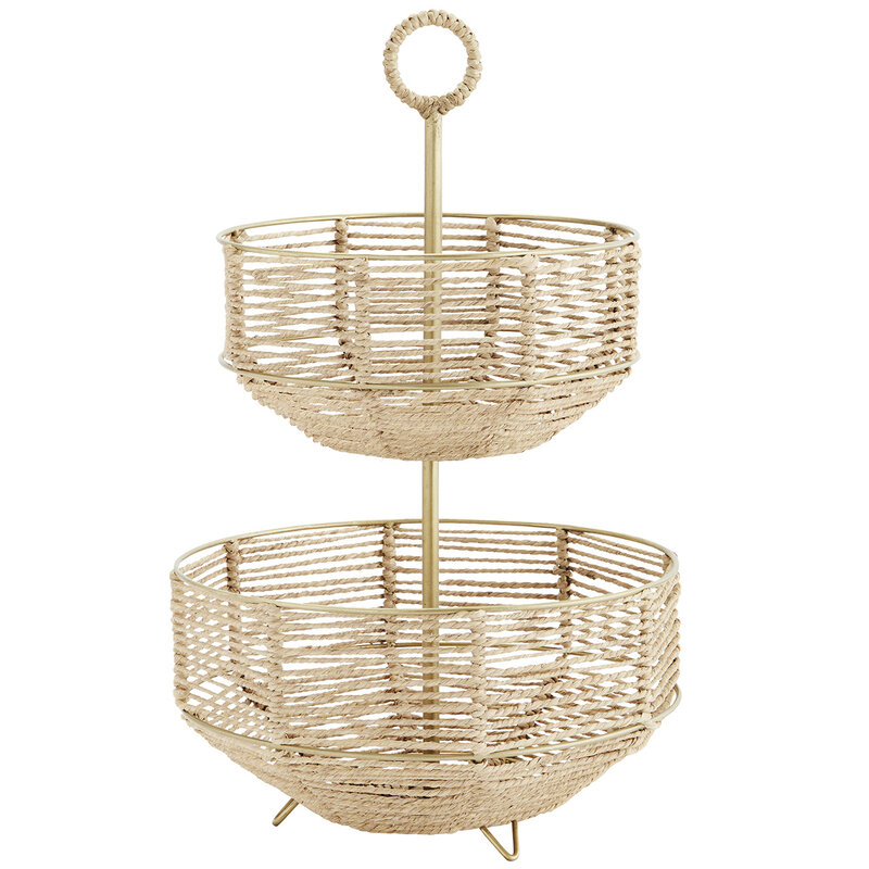 Madam Stoltz-collectie Etagere met jute