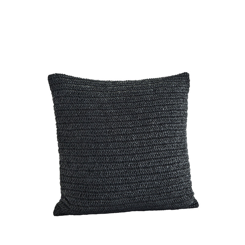 Madam Stoltz-collectie Raffia cushion cover