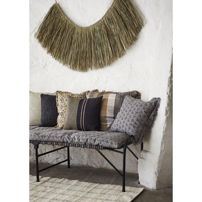 Madam Stoltz-collectie Raffia cushion cover