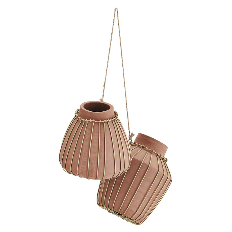 Madam Stoltz-collectie Hanging terracotta vases