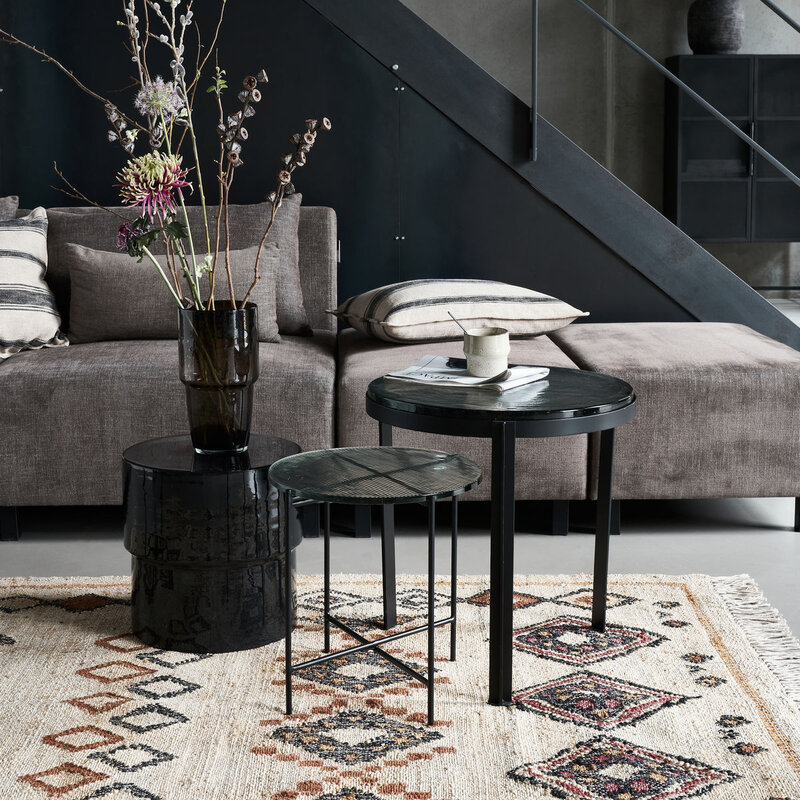 House Doctor-collectie Side table Tamu Zwart