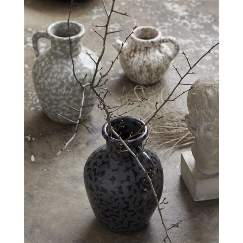 Nordal-collectie BATAM vaas grijs geglazuurd