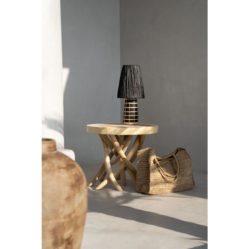 Bazar Bizar-collectie De Naxos Tafellamp - Zwart Naturel