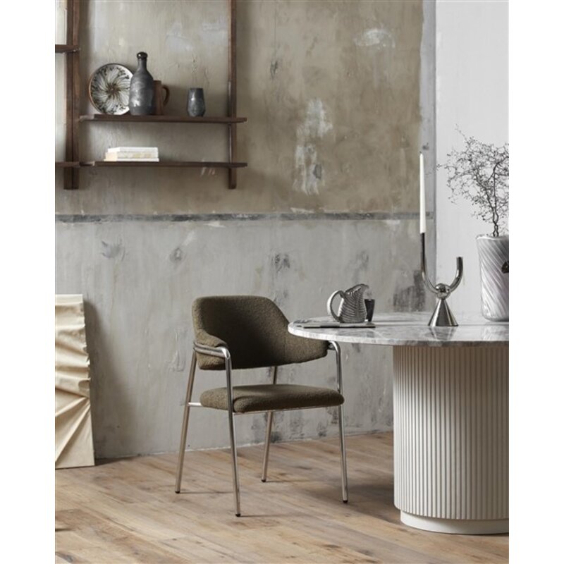 Nordal-collectie CORFU candle holder chrome finish