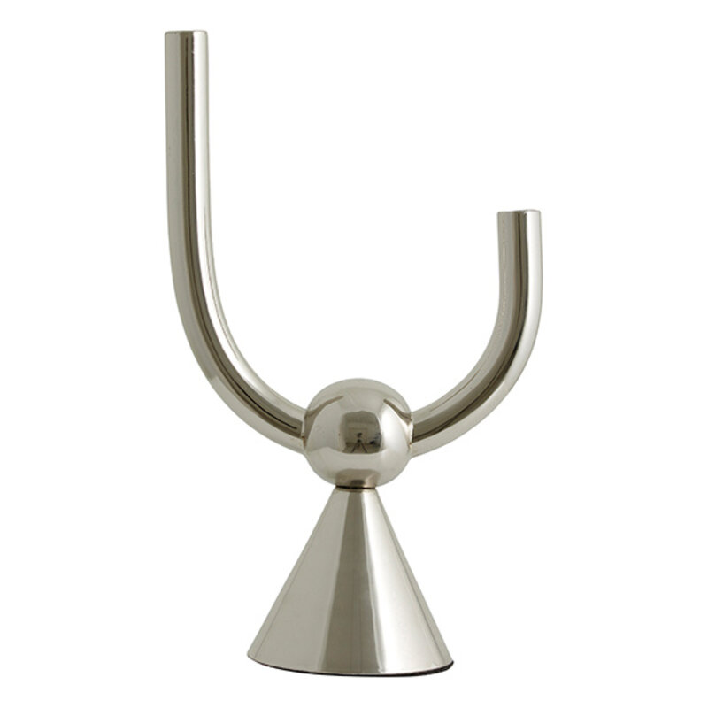Nordal-collectie CORFU candle holder chrome finish