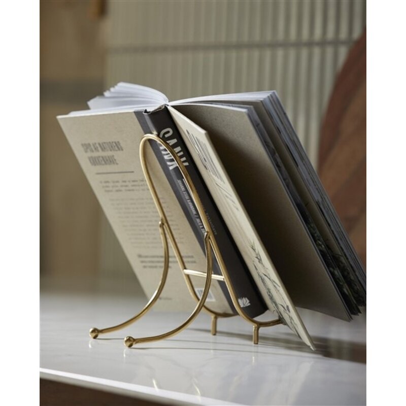 Nordal-collectie FAILA book stand iron golden finish