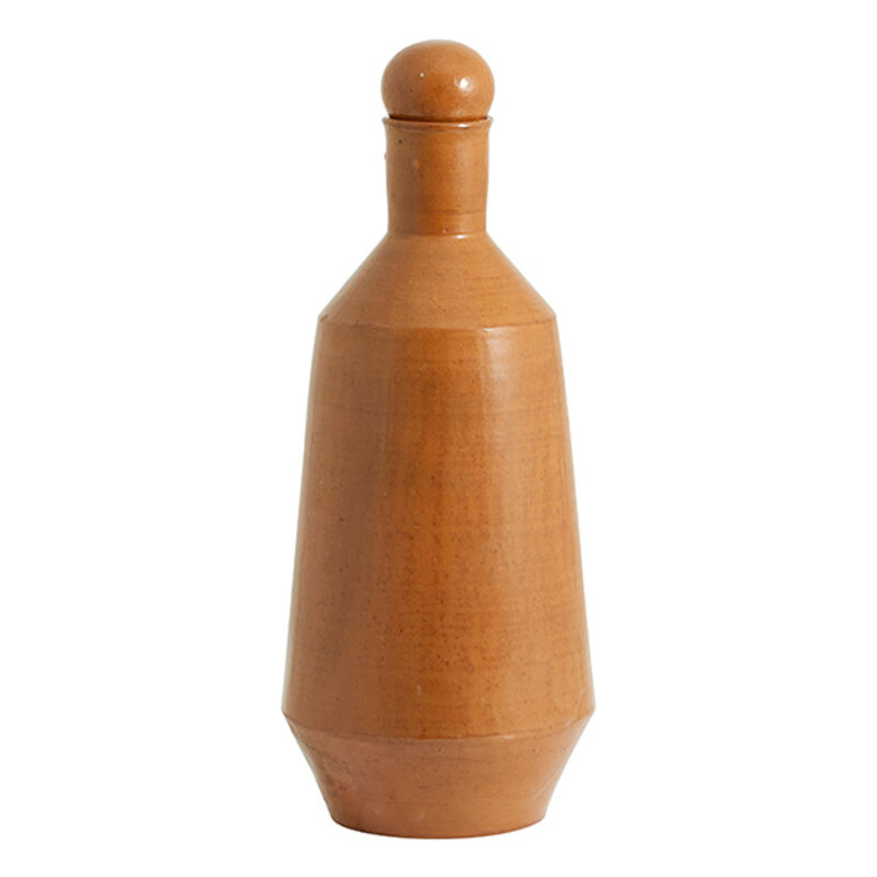 Nordal-collectie JUNIPER fles w. deksel terracotta bruin