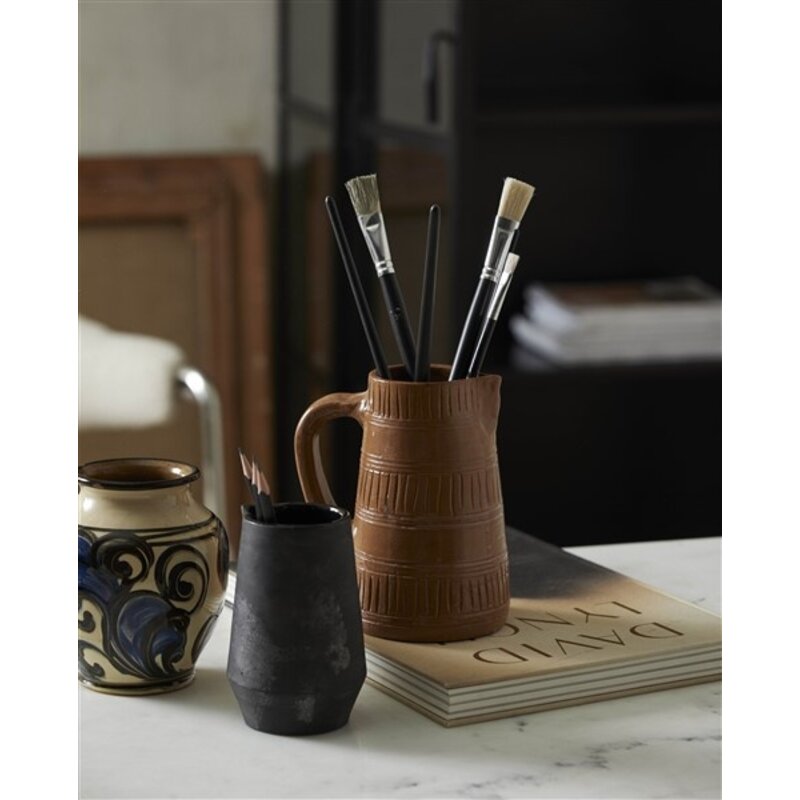 Nordal-collectie JUNIPER jug w. handle terracotta brown