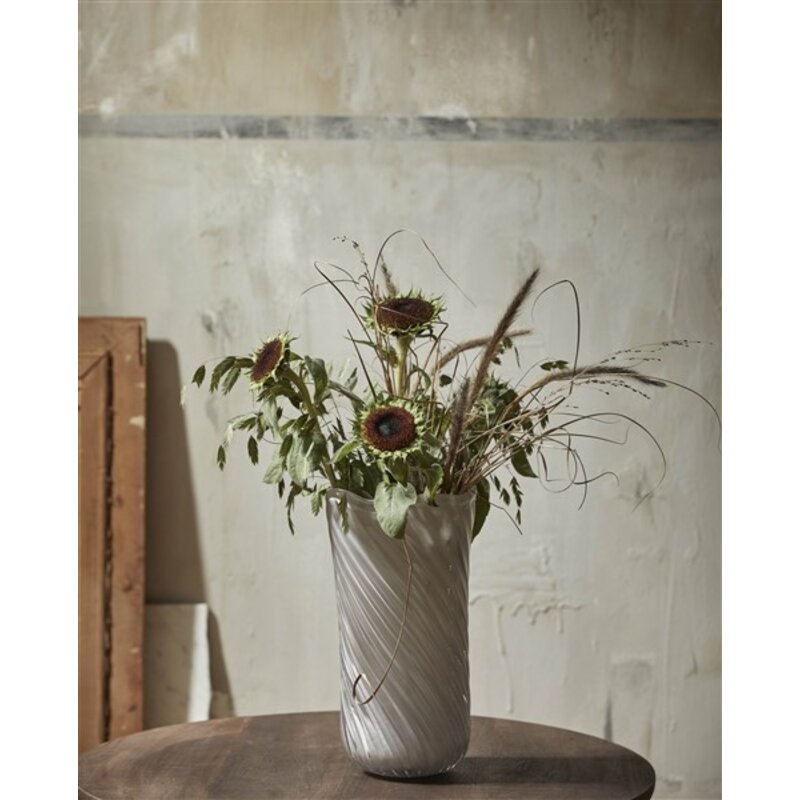 Nordal-collectie KORO vaas glas grijs