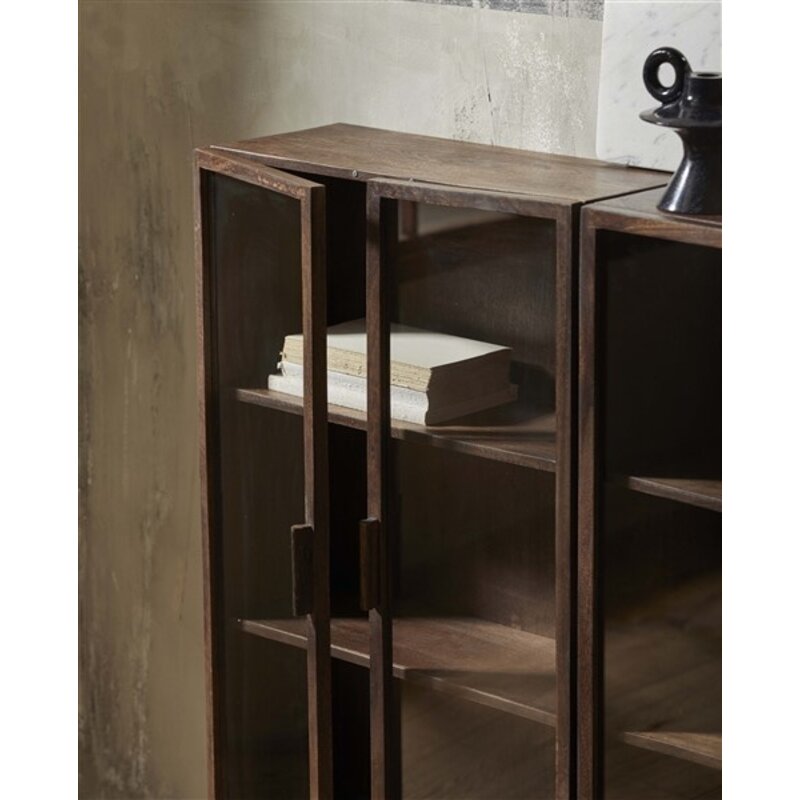 Nordal-collectie NANGO wall cabinet 2 door dark brown