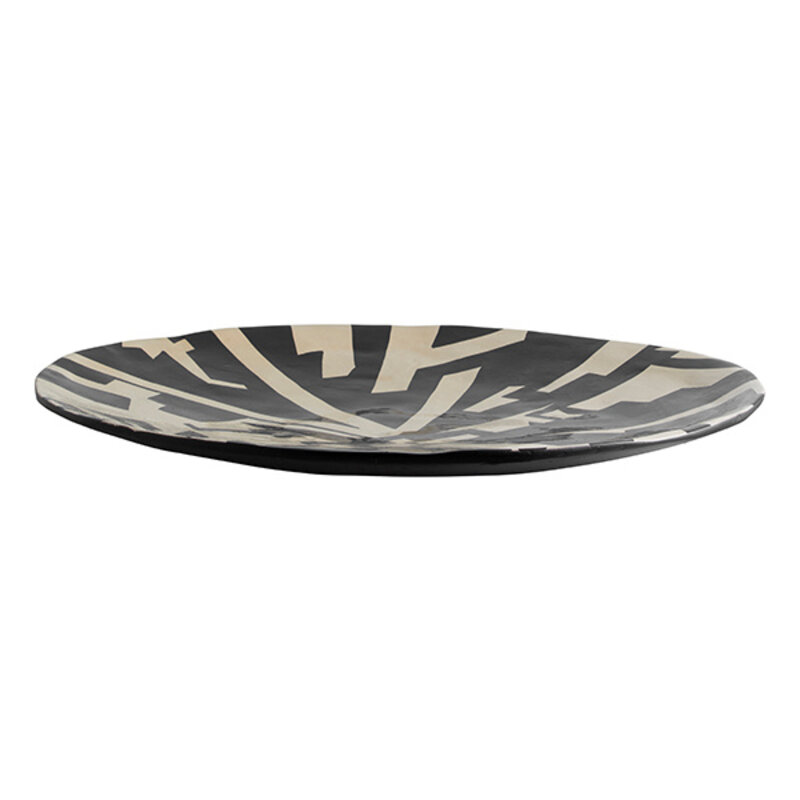 Nordal-collectie LIPSI deco plate L black/beige