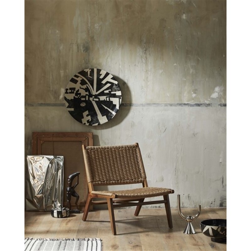 Nordal-collectie LIPSI deco plate L black/beige