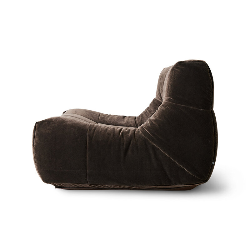 HKLIVING-collectie Lazy loungestoel royal velvet espresso