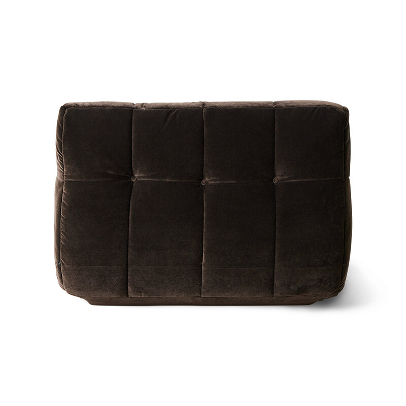 HKliving-collectie Lazy lounge chair royal velvet espresso