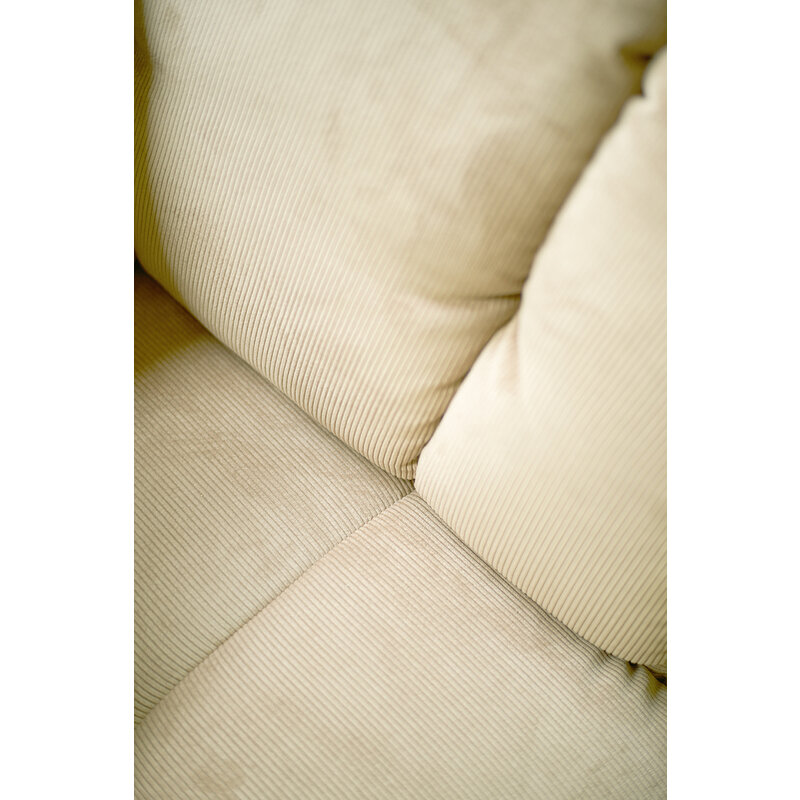 HKLIVING-collectie Wave bank: element links lage arm corduroy rib hay