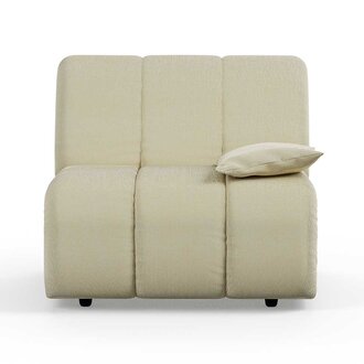 HKLIVING Wave couch: element right low arm corduroy rib hay