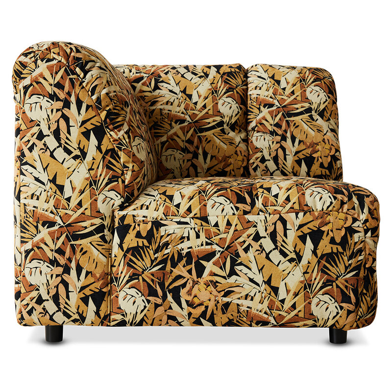 HKLIVING-collectie Wave couch: element corner printed hollywood
