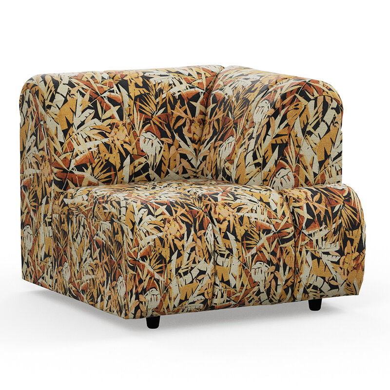 HKLIVING-collectie Wave couch: element right high arm printed hollywood