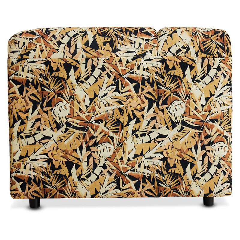 HKLIVING-collectie Wave bank: element rechts hoge arm printed hollywood