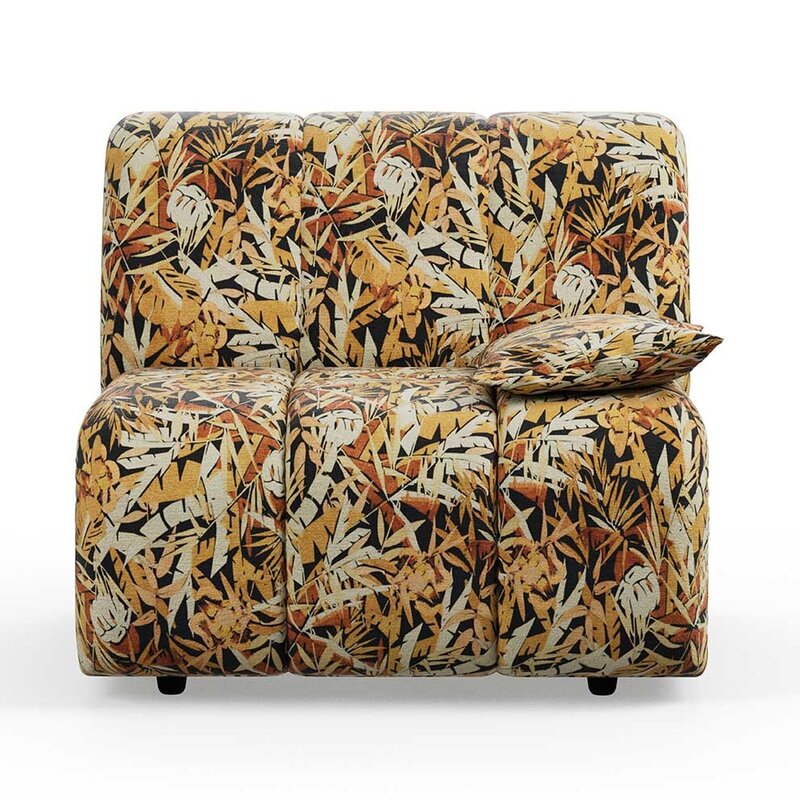 HKLIVING-collectie Wave bank: element rechts lage arm printed hollywood