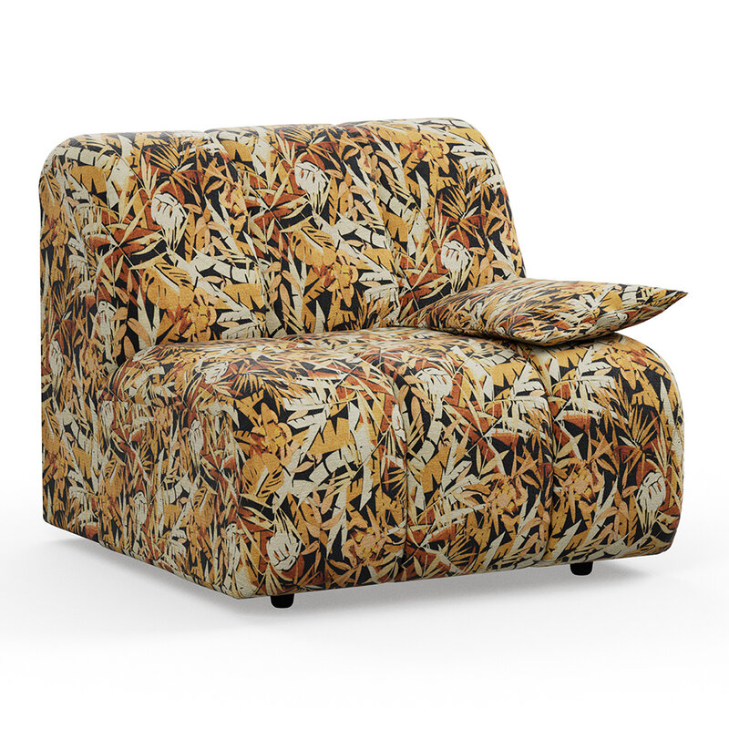 HKLIVING-collectie Wave bank: element rechts lage arm printed hollywood