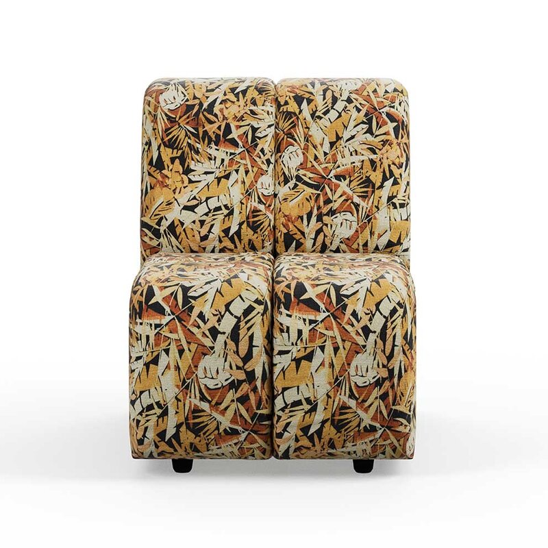 HKLIVING-collectie Wave couch: element middle small printed hollywood