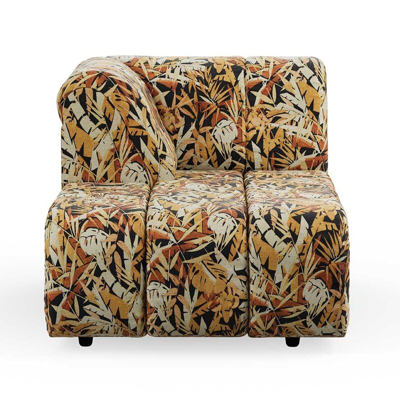 HKLIVING-collectie Wave couch: element left divan printed hollywood