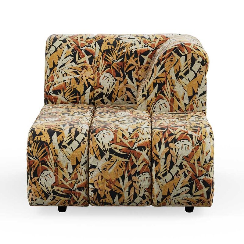 HKLIVING-collectie Wave couch: element right divan printed hollywood