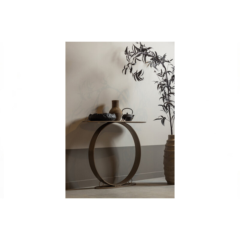 WOOOD-collectie Comic Sidetable Metal Champagne