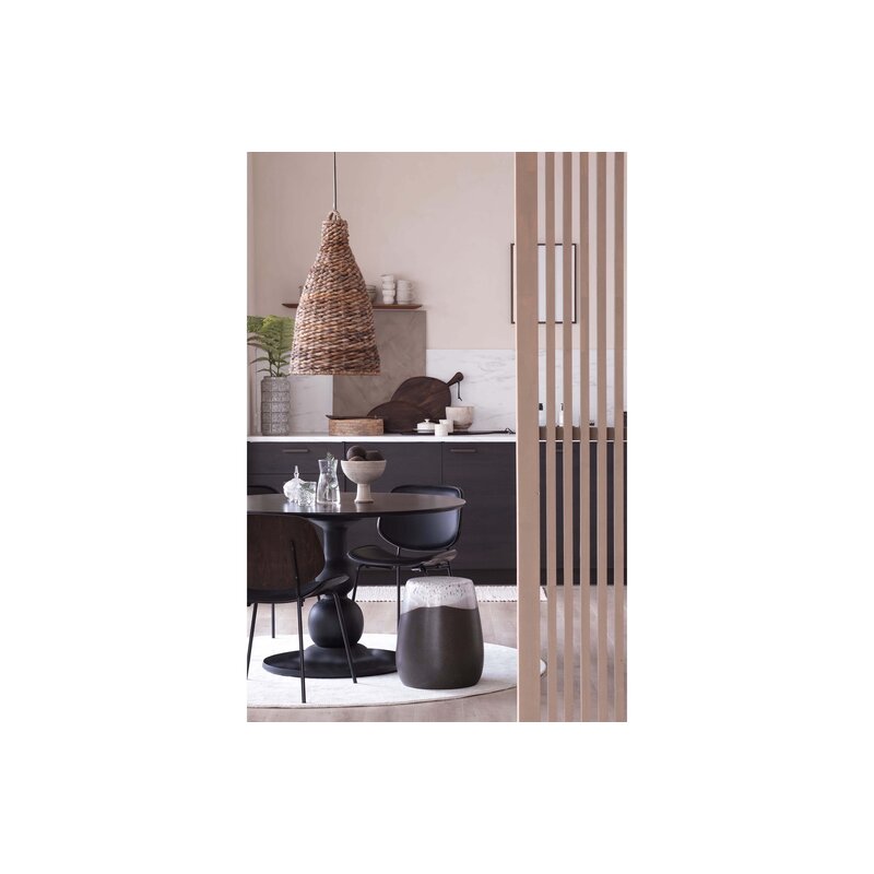 WOOOD-collectie Blanco Eettafel Ø120cm Mango Diep Zwart