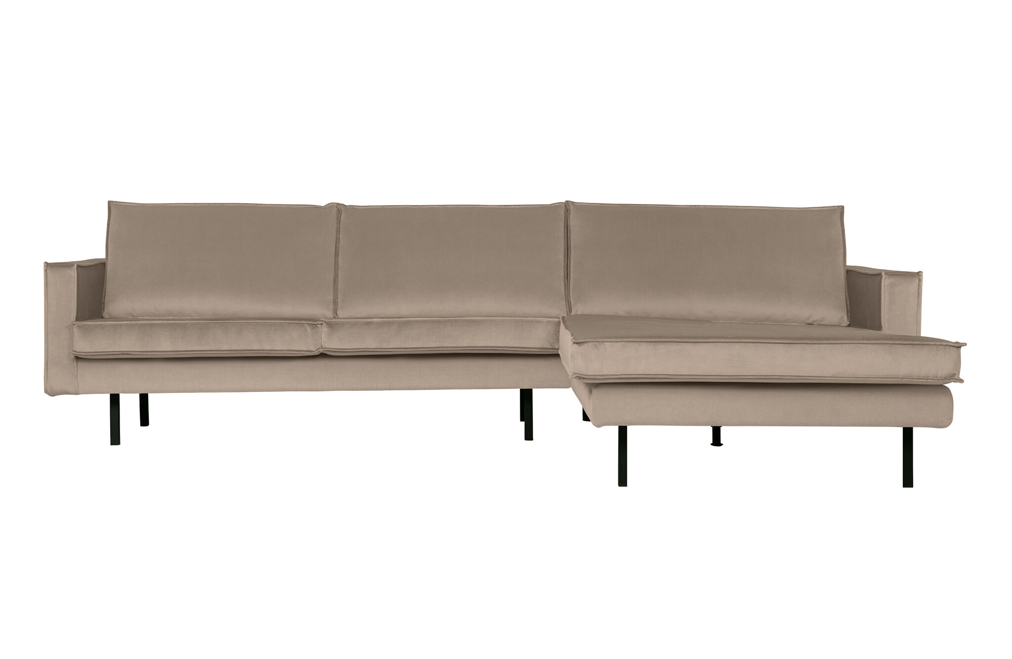 BePureHome-collectie Rodeo Chaise Longue Rechts Velvet Khaki