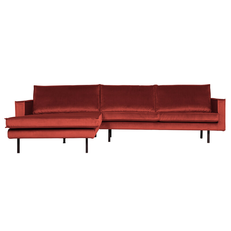 WOOOD-collectie Rodeo Chaise Longue Left Velvet Chestnut