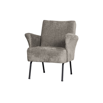 WOOOD Muse Fauteuil Grof Geweven Stof Taupe