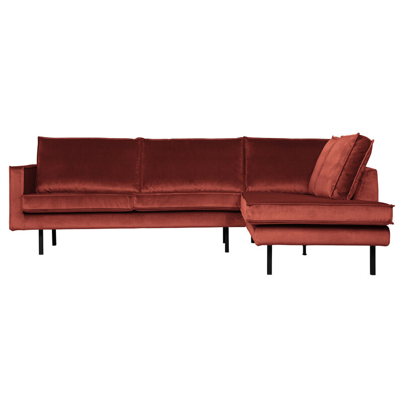 WOOOD-collectie Rodeo Hoekbank Rechts Velvet Chestnut