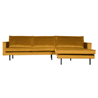 BePureHome Rodeo Chaise Longue Rechts Velvet Oker