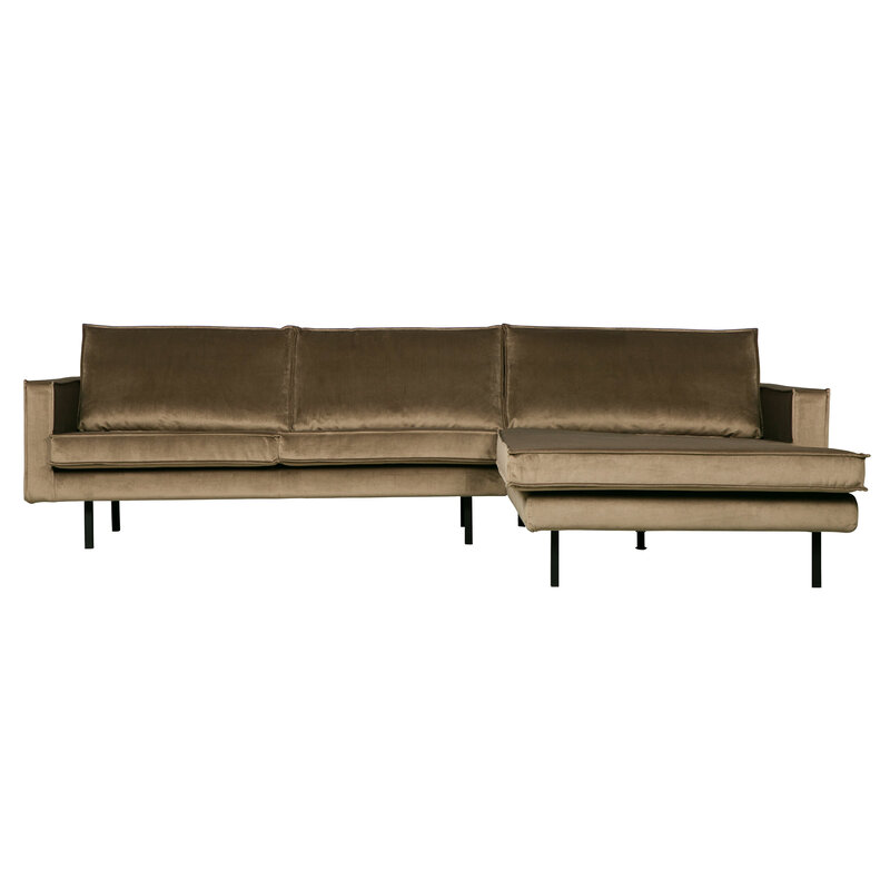 WOOOD-collectie Rodeo Chaise Longue Right Velvet Taupe