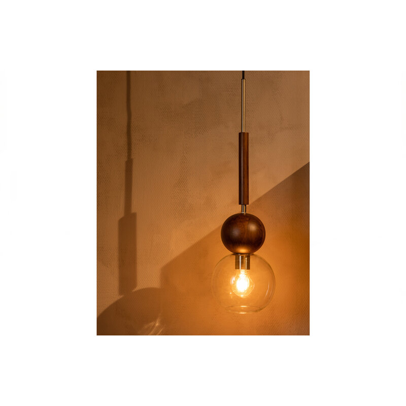 BePureHome-collectie Babble Hanglamp Glas Walnoot