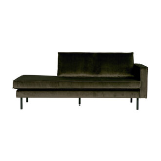 WOOOD Rodeo Daybed Right Velvet Dark Green Hunter