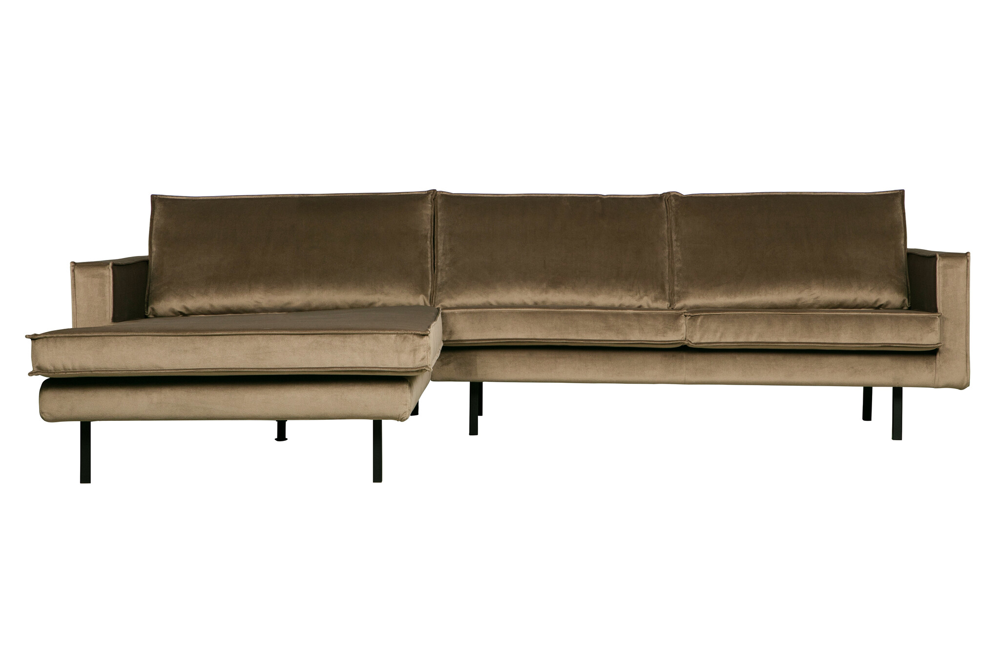 BePureHome-collectie Rodeo Chaise Longue Links Velvet Taupe
