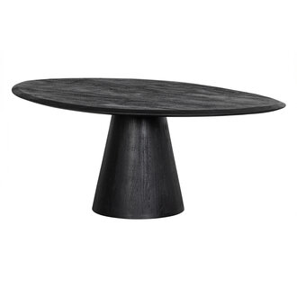 WOOOD Posture Coffee Table Wood Black Ø120cm