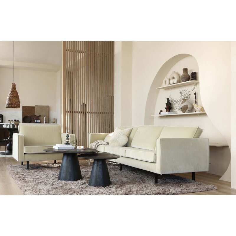 WOOOD-collectie Posture Salontafel Hout Zwart Ø120cm