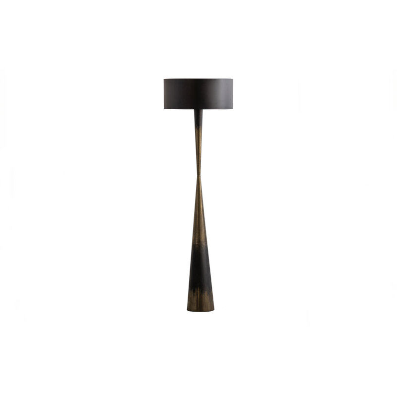 WOOOD-collectie Blackout Too Staande Lamp Metaal Zwart/brass