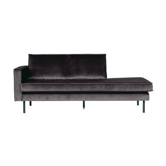 WOOOD Rodeo Daybed Left Velvet Antraciet