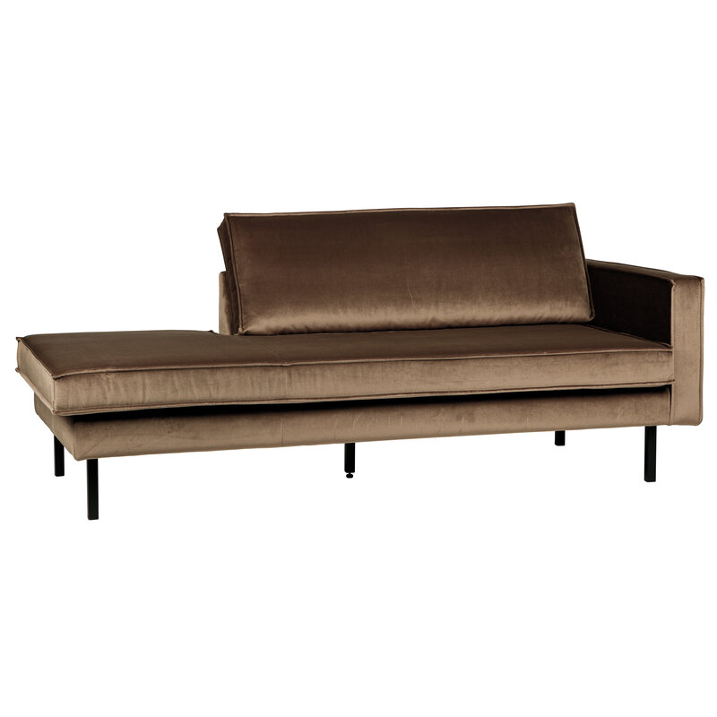 BePureHome-collectie Rodeo Daybed Right Velvet Taupe