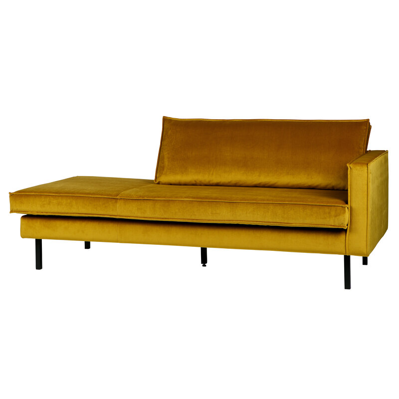 BePureHome-collectie Rodeo Daybed Right Velvet Oker