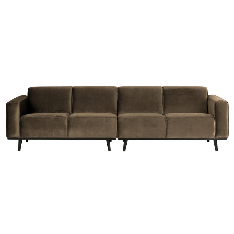 WOOOD-collectie Statement 4-zits Bank 280 Cm Fluweel Taupe