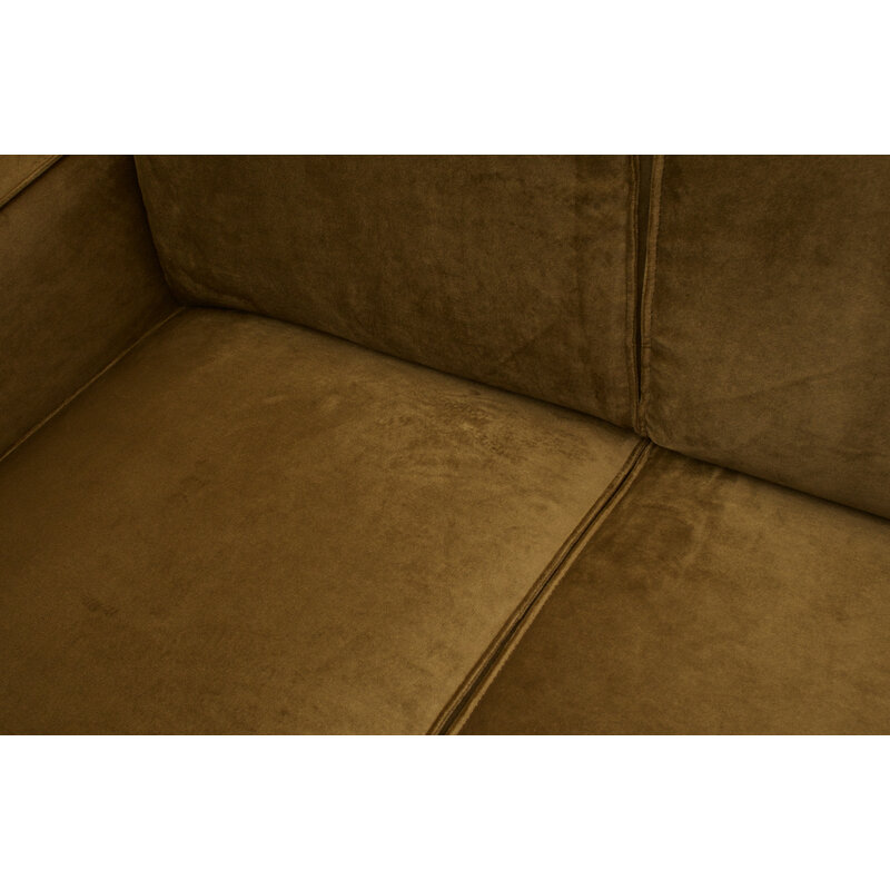 WOOOD-collectie Statement 4-seater 280 Cm Velvet Honey Yellow