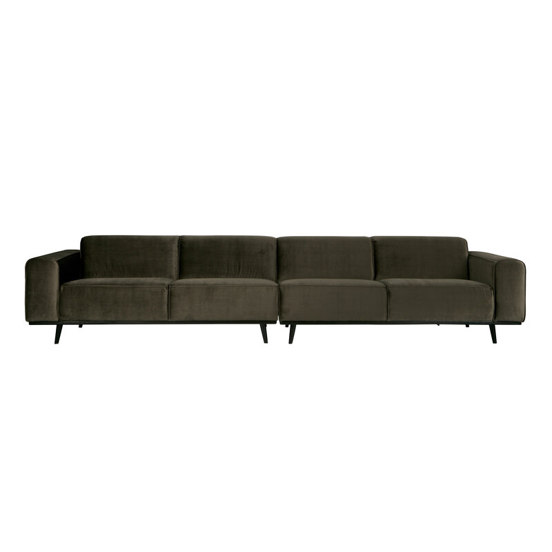 WOOOD-collectie Statement Xl 4-zits Bank 372 Cm Fluweel Warm Groen